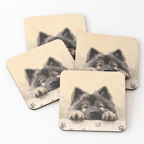 Item preview, Eurasier Peeking over Wall 02 designed and sold by Elisabeth Lucas.