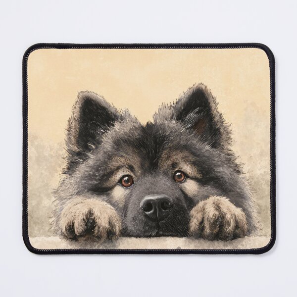 Item preview, Eurasier Peeking over Wall 02 designed and sold by Elisabeth Lucas.