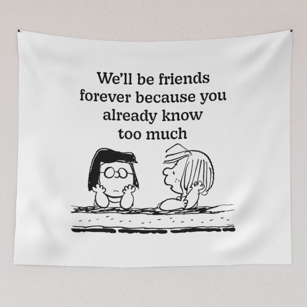 Item preview, Peanuts Inspired Friendship Art – Retro Cute Line Illustration designed and sold by Teresa Kamden.