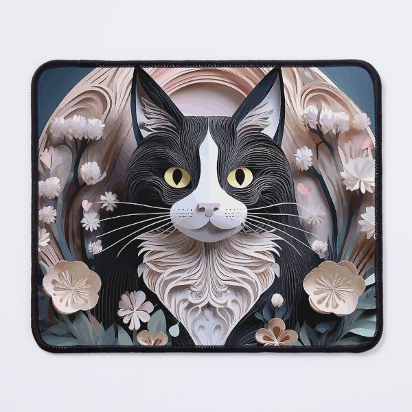 Item preview, Cat with Pink Flowers After Klimt designed and sold by Vicky Brago-Mitchell®.