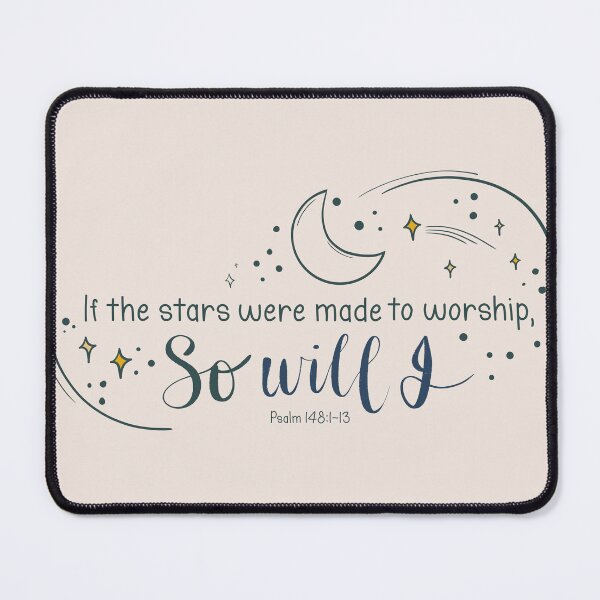 Item preview, Stars Were Made to Worship - navy faith based art designed and sold by Willow & Grace Designs.
