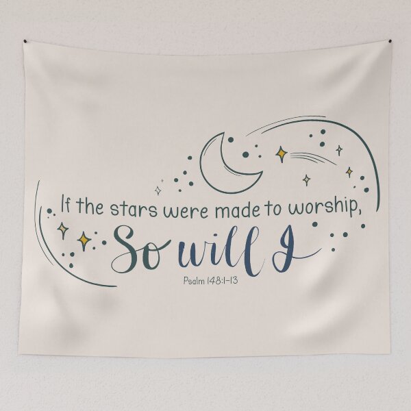 Aperçu de l'œuvre Les étoiles ont été créées pour adorer - art religieux de la marine créée et vendue par Willow & Grace Designs.