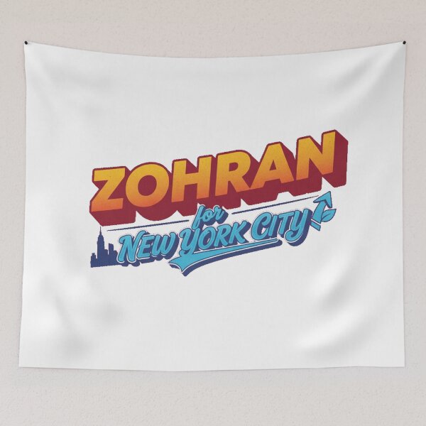 Item preview, Zohran for New York City - Stylized Retro Typography and Urban Skyline Graphic designed and sold by StarprintTees.