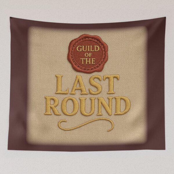 Item preview, Guild of the Last Round • Embroidered Tavern Patch Design designed and sold by fairmaiden7.