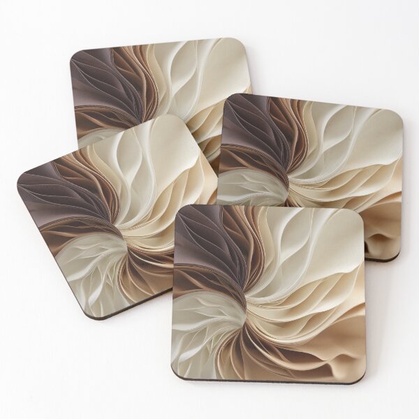 Item preview, Soft Beige Abstract Paper Flow designed and sold by PaintbrushPlace.