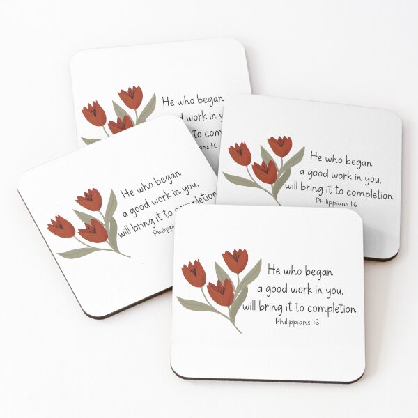 Item preview, He who began a good work in you - Philippians 1:6 designed and sold by Willow & Grace Designs.