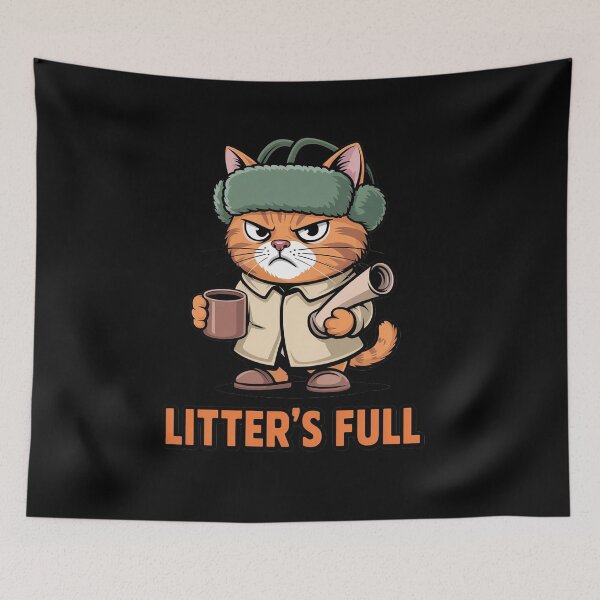 Item preview, Funny Cat Christmas, Litter’s Full Cat, Grumpy Cat Coffee designed and sold by TiredPack.