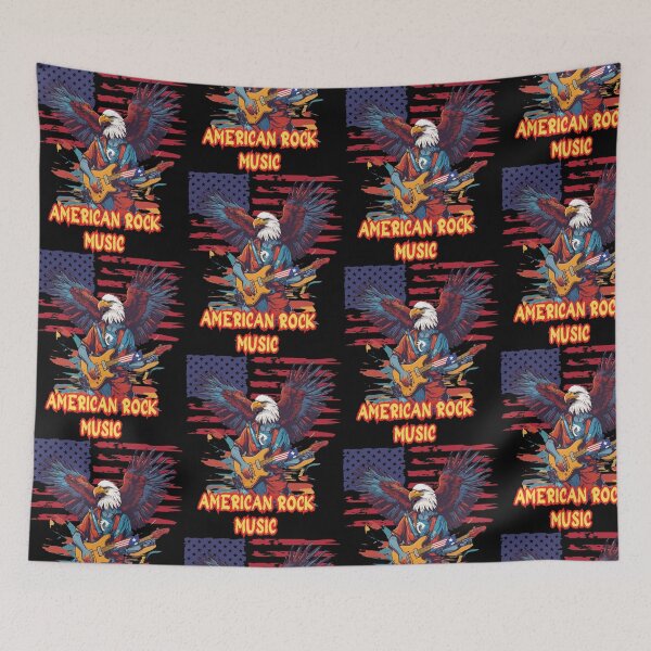 Item preview, AMERICAN ROCK Music Kid Rock Stars & Stripes Eagle designed and sold by Hadwickfrieda.