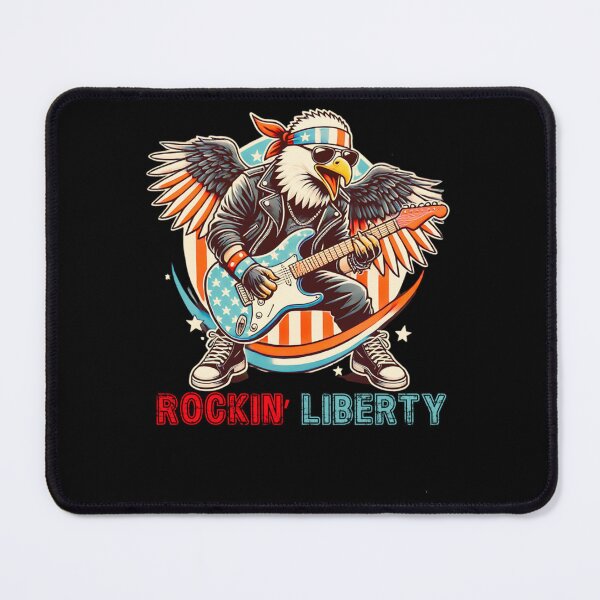 Item preview, Patriotic Eagle Rockin' Liberty Guitar American Pride and Freedom designed and sold by Hadwickfrieda.