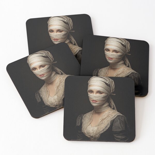 Item preview, Victorian Portrait of a Veiled Woman in Cream Bandages designed and sold by Shannon Hilson.
