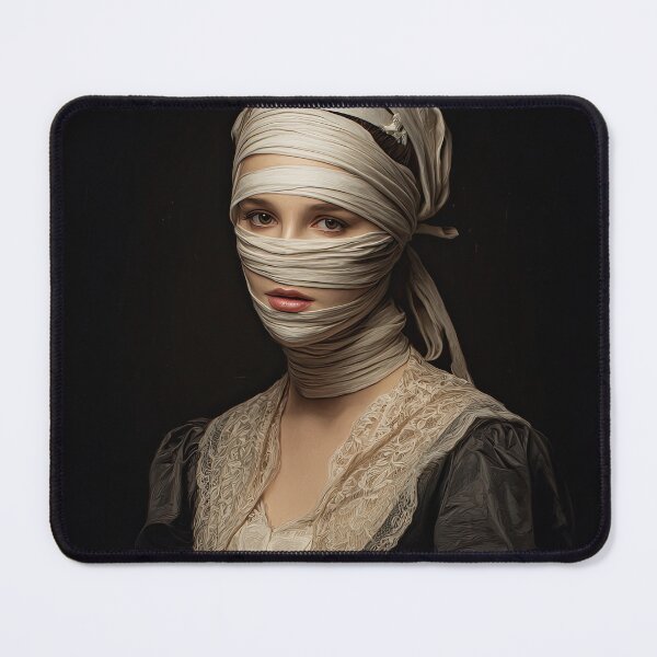 Item preview, Victorian Portrait of a Veiled Woman in Cream Bandages designed and sold by Shannon Hilson.