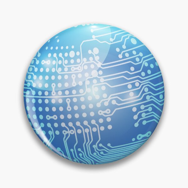Item preview, shiny blue ball, Digital electronic circuit board combined with glossy ball designed and sold by NiamLab.