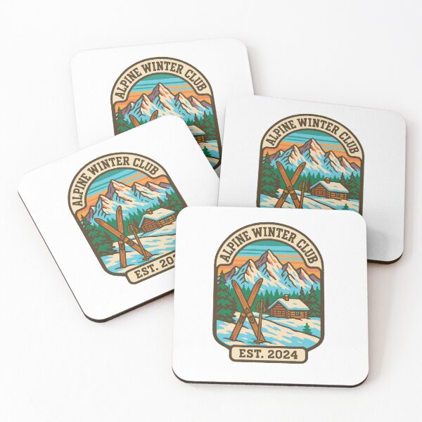 Item preview, Alpine Winter Club – Vintage Ski Lodge Badge designed and sold by Glyph Lab.