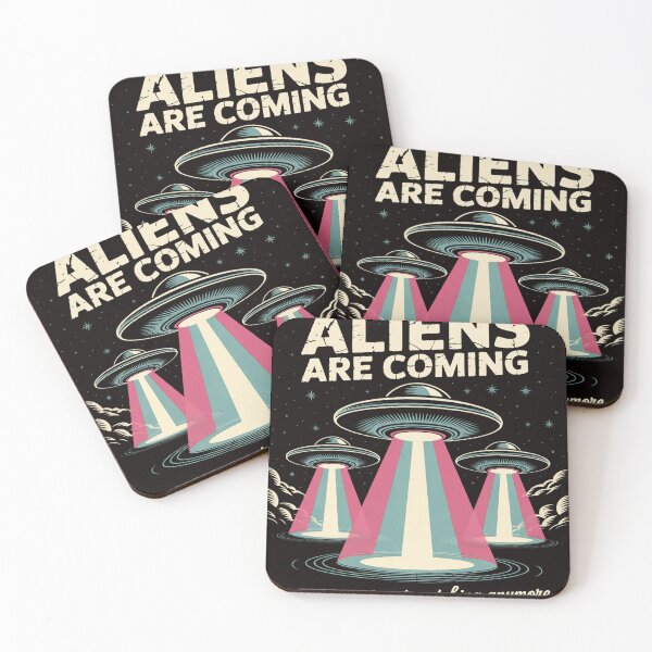 Item preview, Aliens Are Coming UFO Sci-Fi Alien Enthusiasts designed and sold by LapFemile.