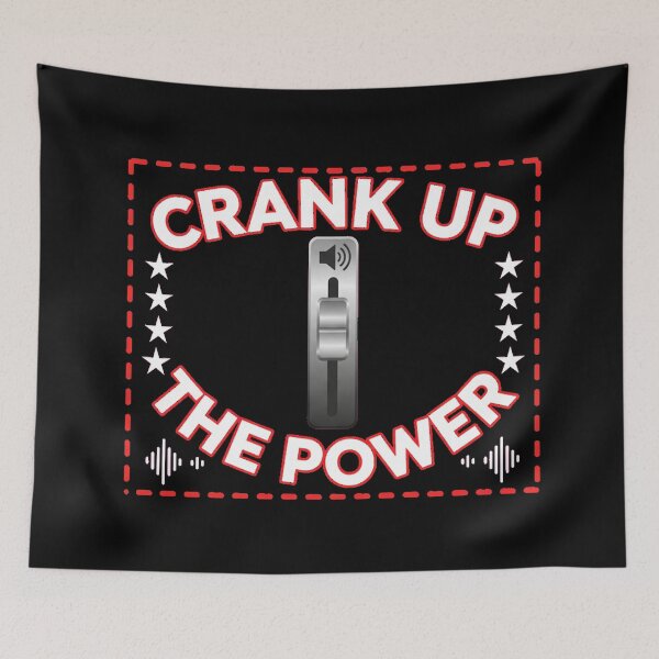 Item preview, Crank Up The Power - Volume Slider and Audio Wave Graphic designed and sold by StarprintTees.