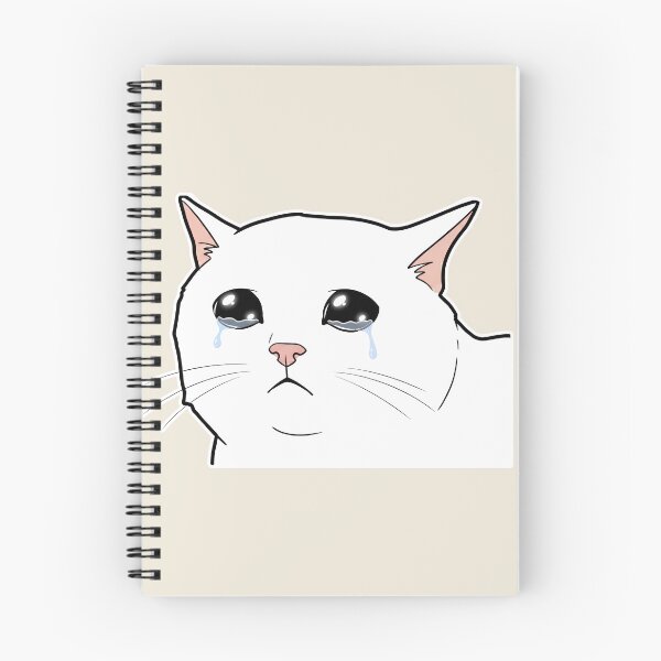 Item preview, Crying Cat Meme – Cartoon Feline Illustration – Sad & Funny Expression designed and sold by lemonfishing.