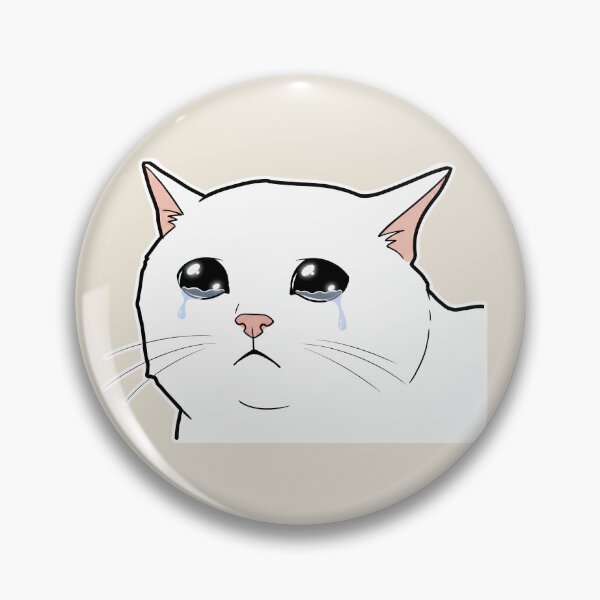 Item preview, Crying Cat Meme – Cartoon Feline Illustration – Sad & Funny Expression designed and sold by lemonfishing.