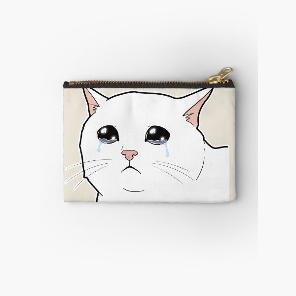 Item preview, Crying Cat Meme – Cartoon Feline Illustration – Sad & Funny Expression designed and sold by lemonfishing.