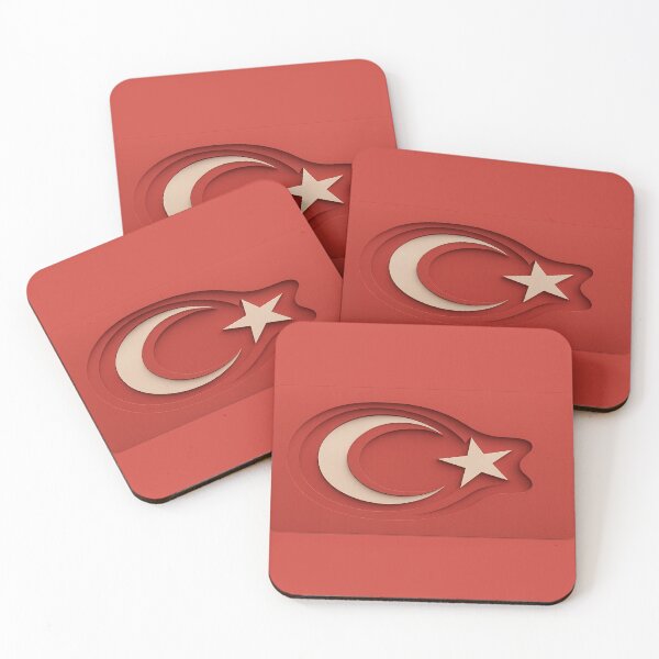 Item preview, Turkish Flag Paper-Cut Art – 3D Layered Red Design Inspired by Turkey & Istanbul designed and sold by Globalcitytees.