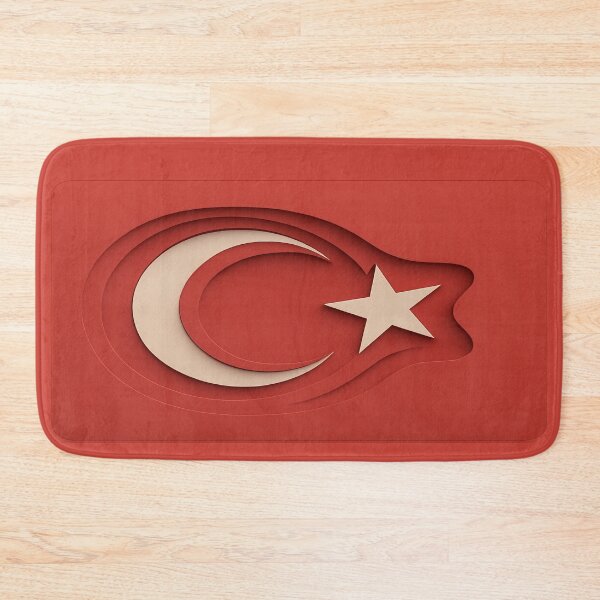 Item preview, Turkish Flag Paper-Cut Art – 3D Layered Red Design Inspired by Turkey & Istanbul designed and sold by Globalcitytees.