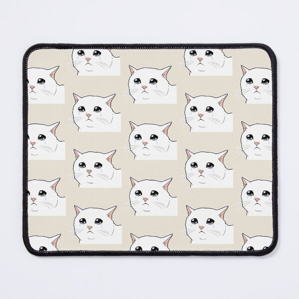 Item preview, Crying Cat Meme – Cartoon Feline Illustration – Sad & Funny Expression (small-ver) designed and sold by lemonfishing.