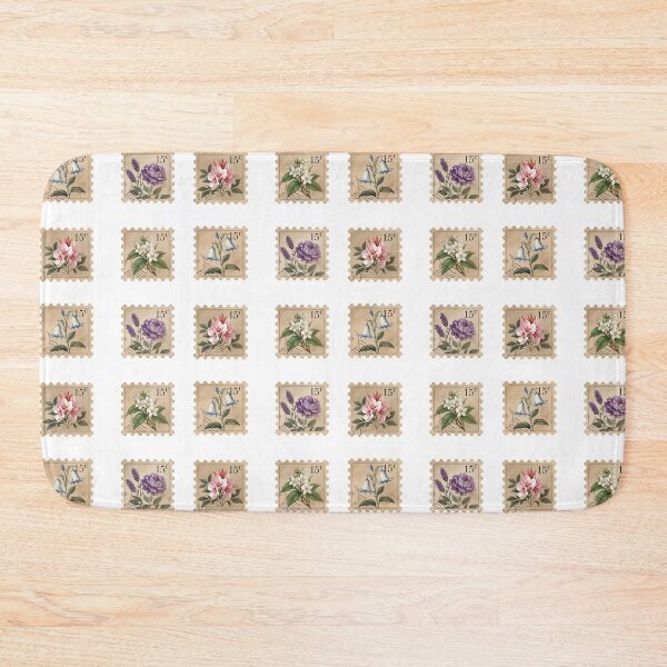 Item preview, vintage floral stamp designed and sold by lea-lani.