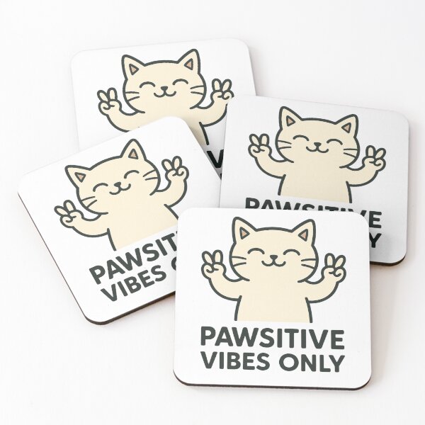 Item preview, Pawsitive Vibes Only – Wholesome Cat Lover Tee designed and sold by PurfectAttitude.