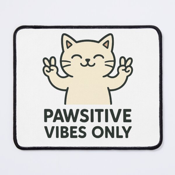Item preview, Pawsitive Vibes Only – Wholesome Cat Lover Tee designed and sold by PurfectAttitude.