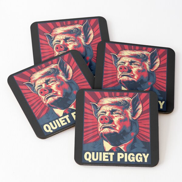 Item preview, Quiet Piggy Funny Quiet Piggy Retro Vintage designed and sold by SteveAllentc.