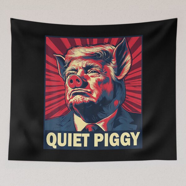 Item preview, Quiet Piggy Funny Quiet Piggy Retro Vintage designed and sold by SteveAllentc.