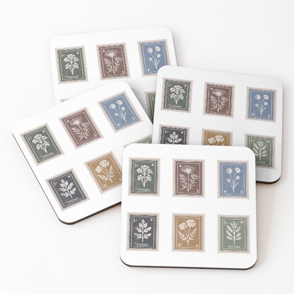 Item preview, vintage floral stamp designed and sold by lea-lani.
