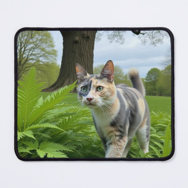 Item preview, Forest Explorer Cat – Indi in the Ferns designed and sold by TroyTheTerrific.