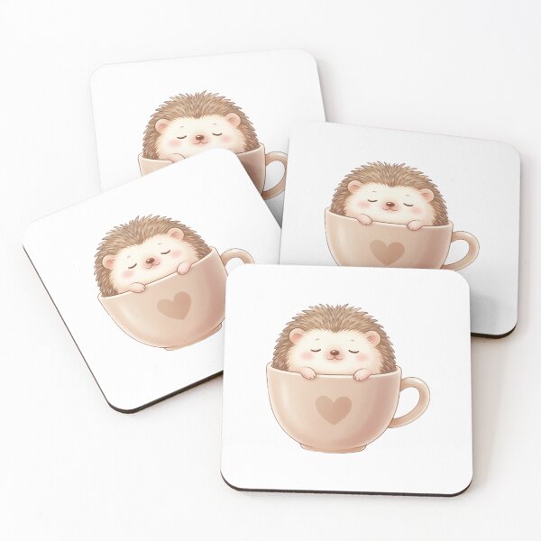Item preview, Hedgehog coffee cup lover caffeine funny cute kawaii funny  designed and sold by CheeseBlueprint.