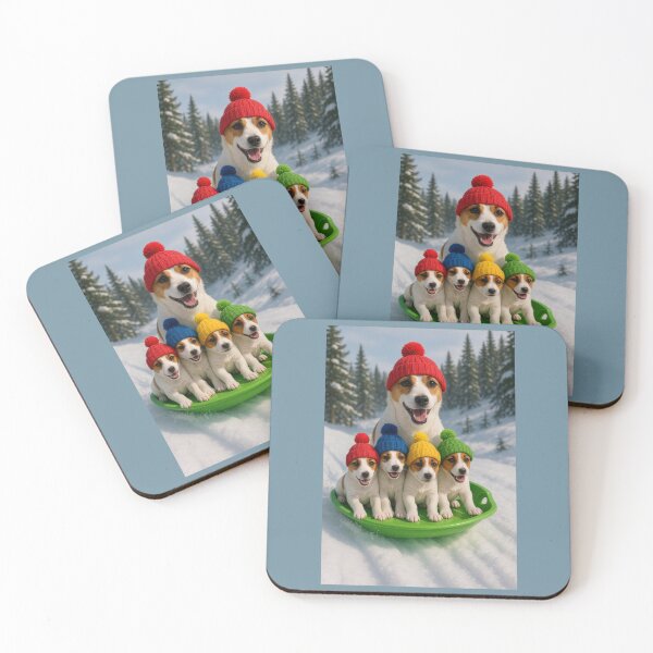Item preview, Jack Russell Terrier Family Sledding designed and sold by Tridentulus.