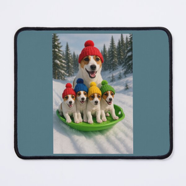 Item preview, Jack Russell Terrier Family Sledding designed and sold by Tridentulus.