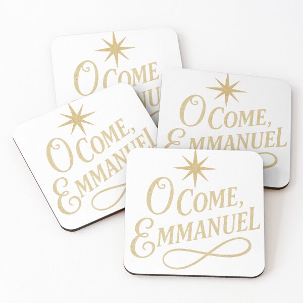 Item preview, “O Come, Emmanuel” – Gold Vintage Calligraphy With Star designed and sold by Tidal Arts.