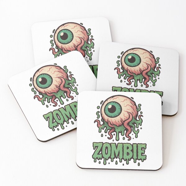 Item preview, Zombie Eyeball Dripping Horror Slime Halloween Sticker designed and sold by inkoutninja.