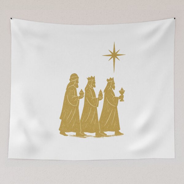 Item preview, Three Wise Men Gold Silhouette – Magi Following the Star designed and sold by Tidal Arts.