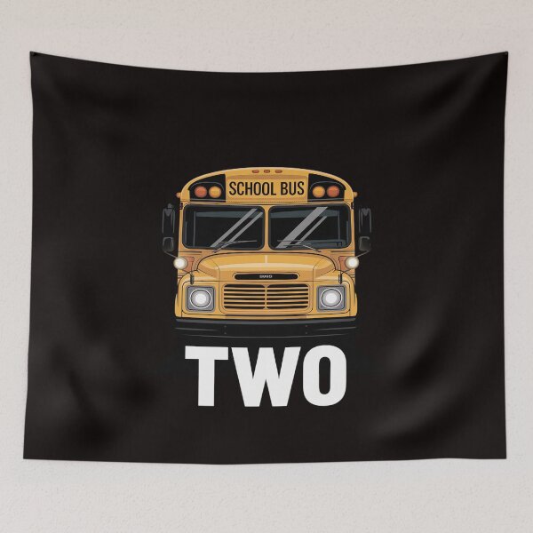 Item preview, TWO (2) year old 2nd Birthday School Bus theme kids party designed and sold by MelSurf.