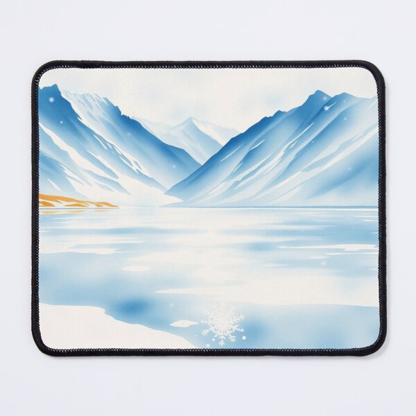 Item preview, Serene Snowy Mountains Winter Landscape Art Print designed and sold by EllDAV777.