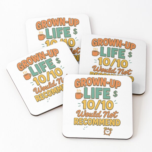 Item preview, Grown-Up Life 10/10 Would Not Recommend Funny Adulting Sticker designed and sold by inkoutninja.