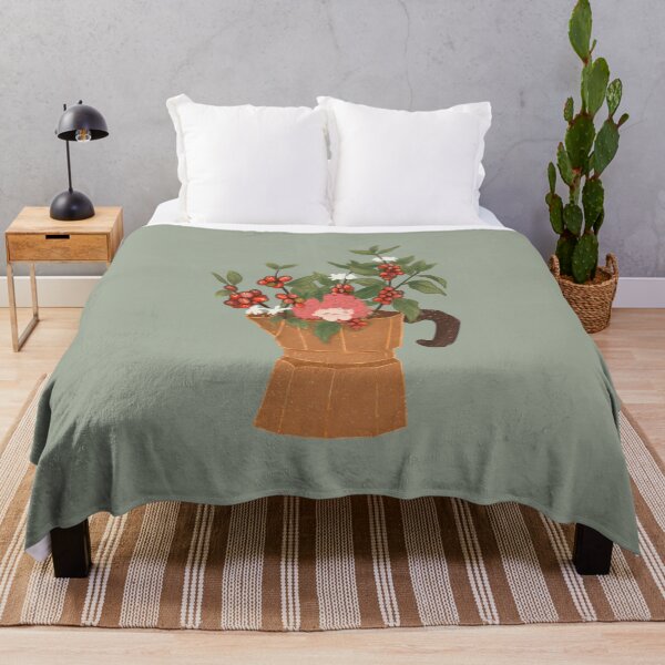 Item preview, Coffee Pot Botanical Pattern – Vintage Coffee Plant Illustration designed and sold by Dintheo.