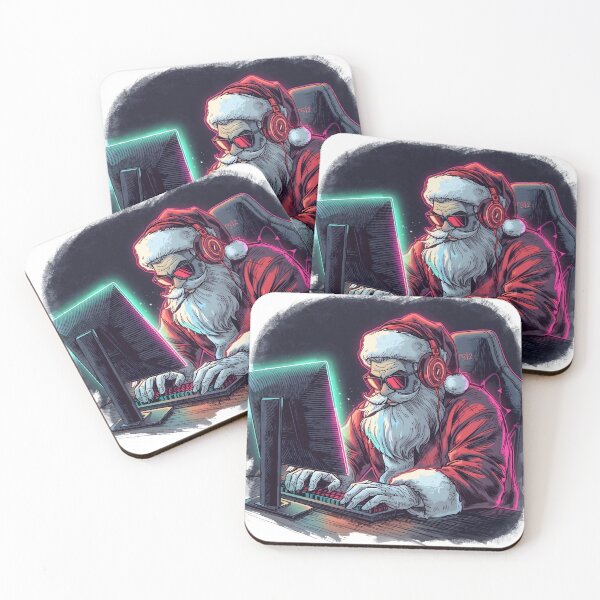 Item preview, Gamer Santa RGB Glow | Christmas Gaming Illustration designed and sold by SoulenCify.