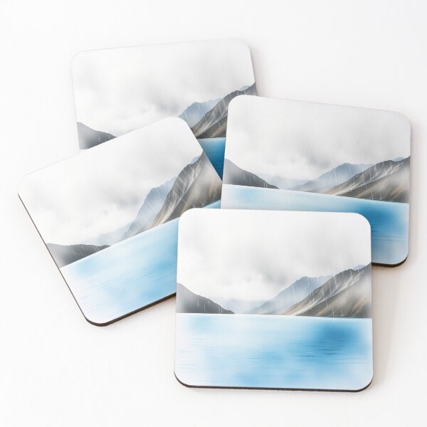 Item preview, Rain over Himalayan Lake - Ethereal Mountain Landscape designed and sold by EllDAV777.