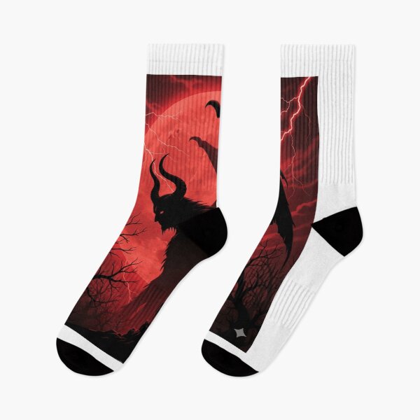 Item preview, Dark Fantasy Demon Silhouette Blood Moon Art designed and sold by kk shop.