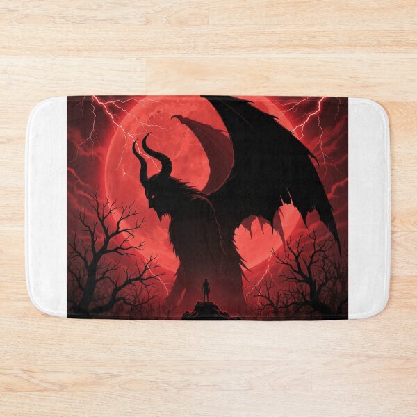 Item preview, Dark Fantasy Demon Silhouette Blood Moon Art designed and sold by kk shop.