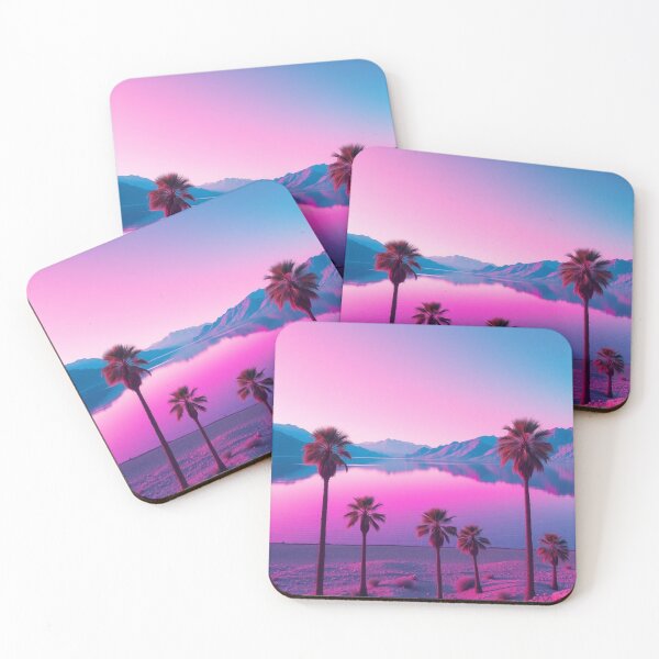 Item preview, Vaporwave Palm Trees Sunset Aesthetic Retro 80s Art designed and sold by EllDAV777.