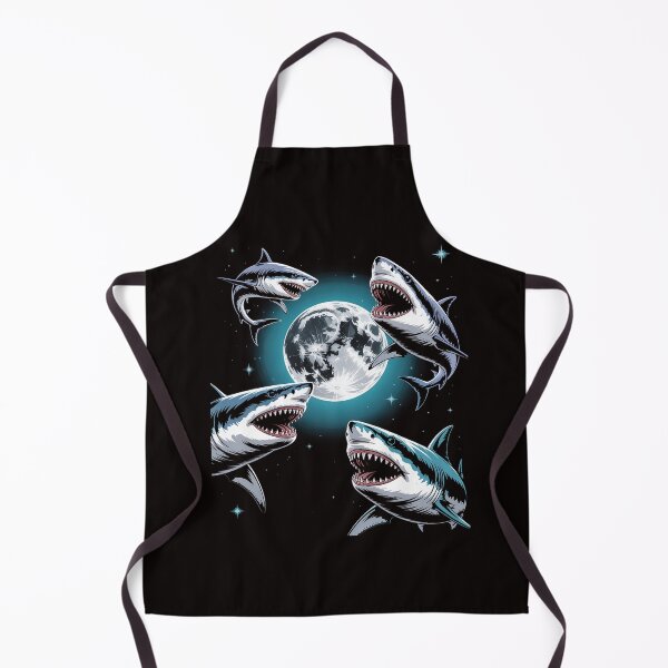 Item preview, Three Shark Moon 3 Great Whites Howling Wolfs Moon Parody designed and sold by ControlCenter.