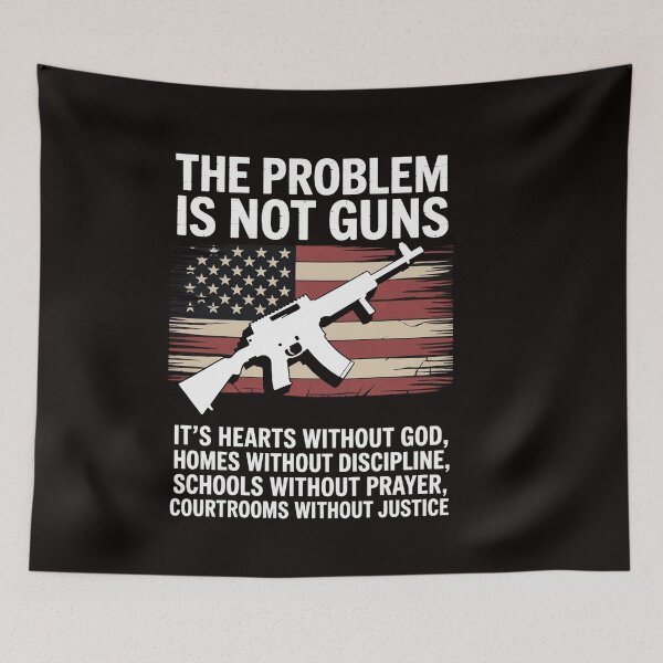Item preview, The Problem Is Not Guns It's Hearts Without God designed and sold by ControlCenter.