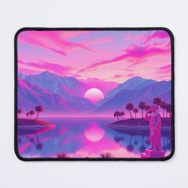 Item preview, Vaporwave Statue Sunset | Aesthetic Retro Landscape Art designed and sold by EllDAV777.
